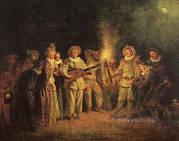 Clásico Painting - La comedia italiana Jean Antoine Watteau clásico rococó
